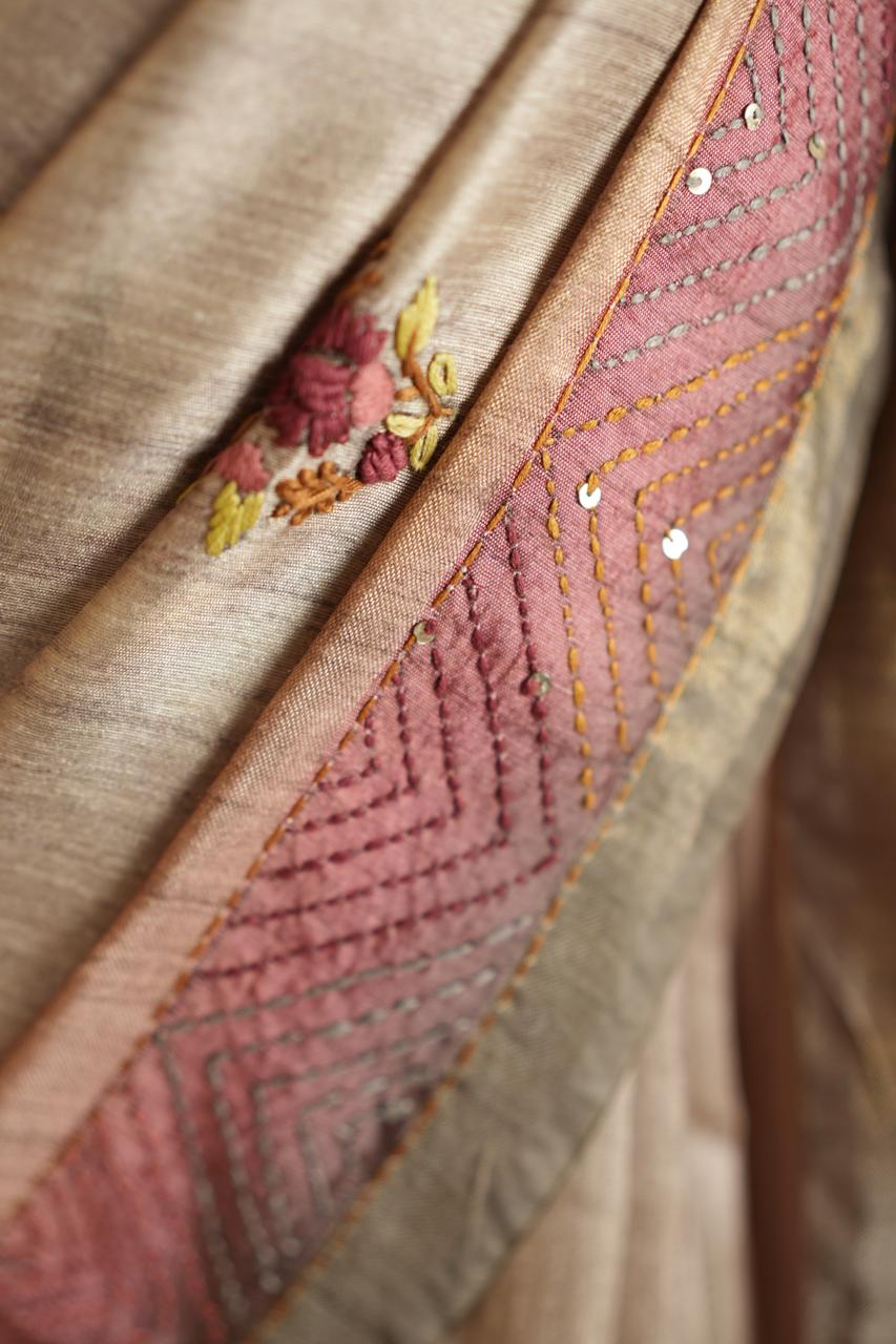 Semi Tussar Saree TSA4808