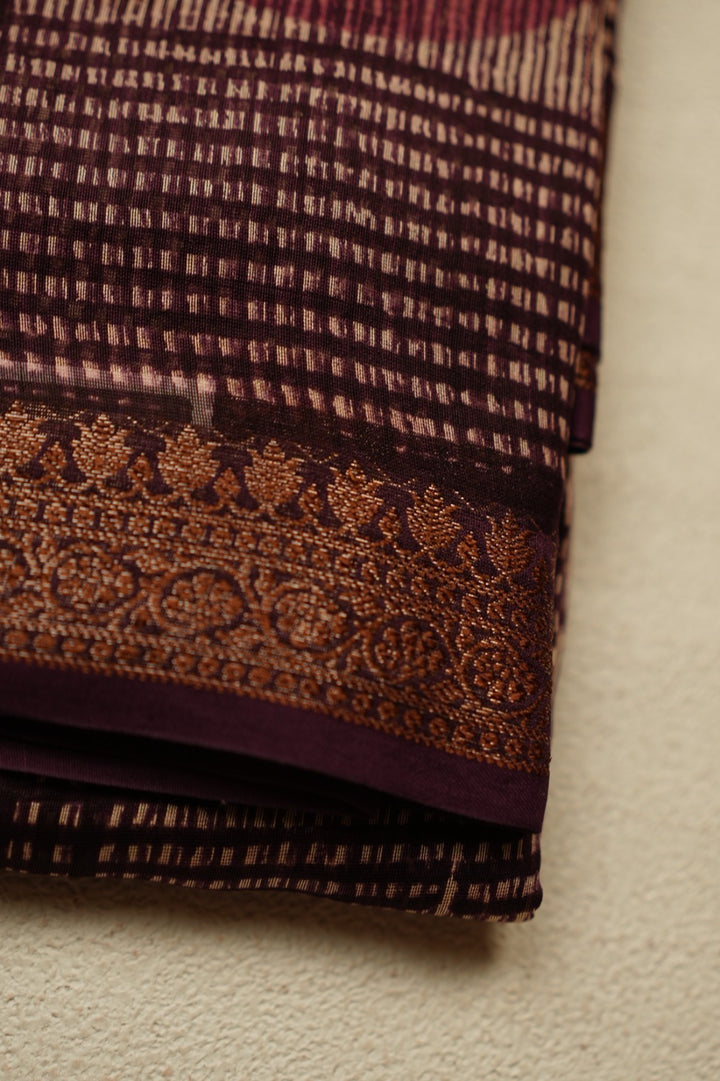 Chanderi Saree TSA4867 Wine