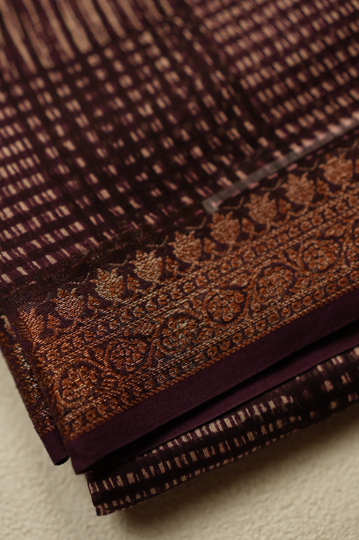 Chanderi Saree TSA4867 Wine