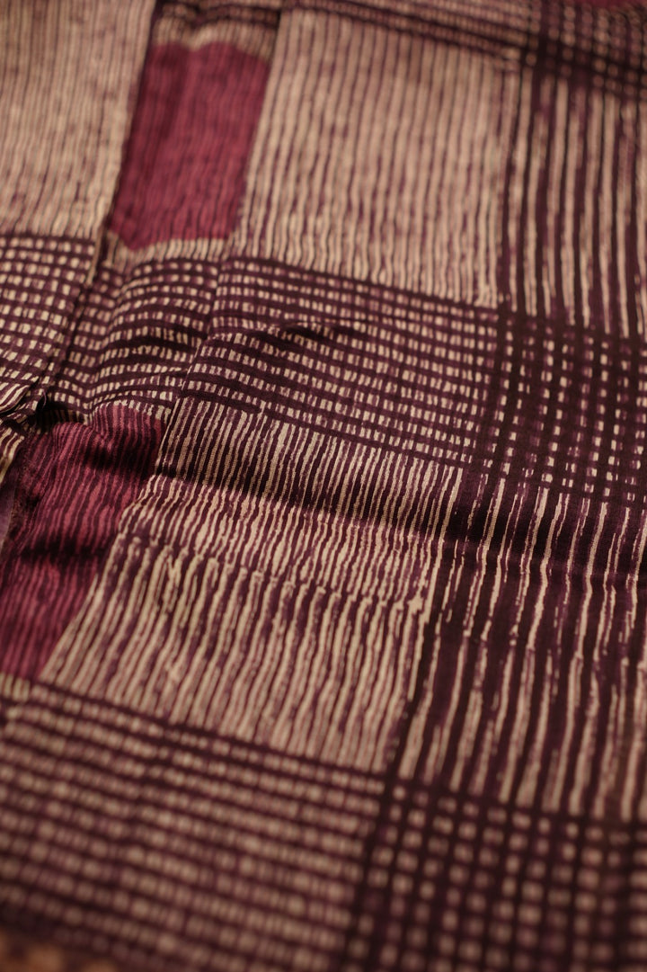 Chanderi Saree TSA4867 Wine