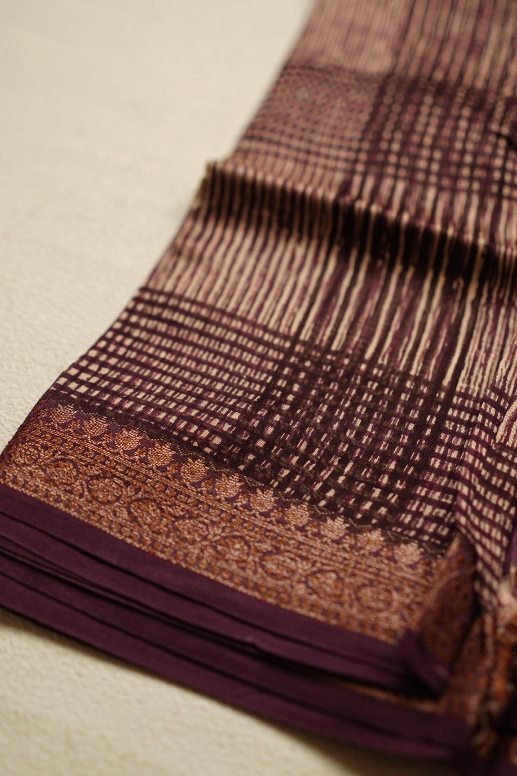 Chanderi Saree TSA4867 Wine