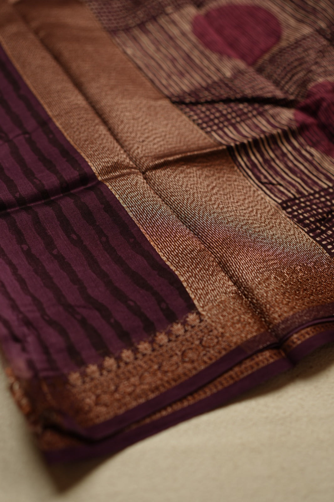 Chanderi Saree TSA4867 Wine
