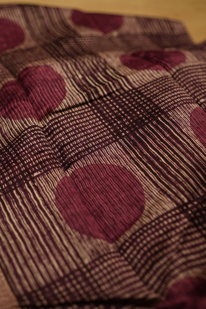 Chanderi Saree TSA4867 Wine