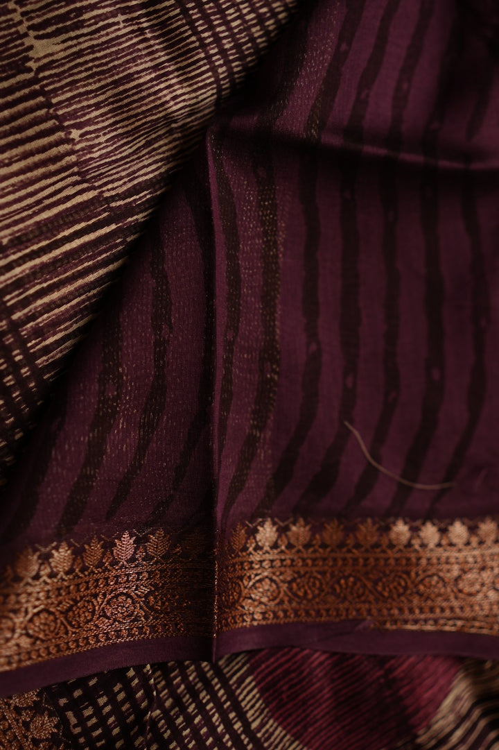 Chanderi Saree TSA4867 Wine