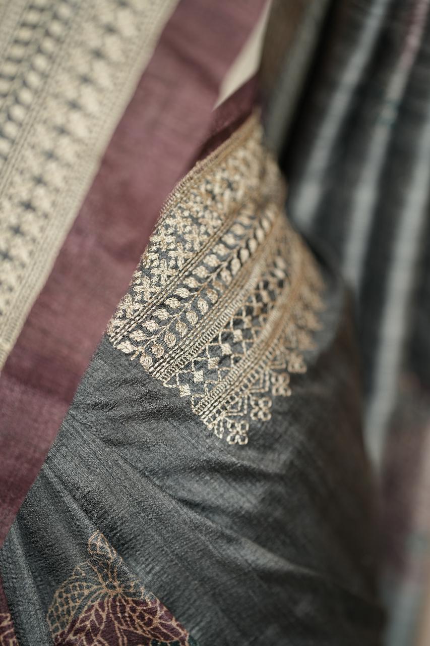 Semi Tussar Saree TSA4865