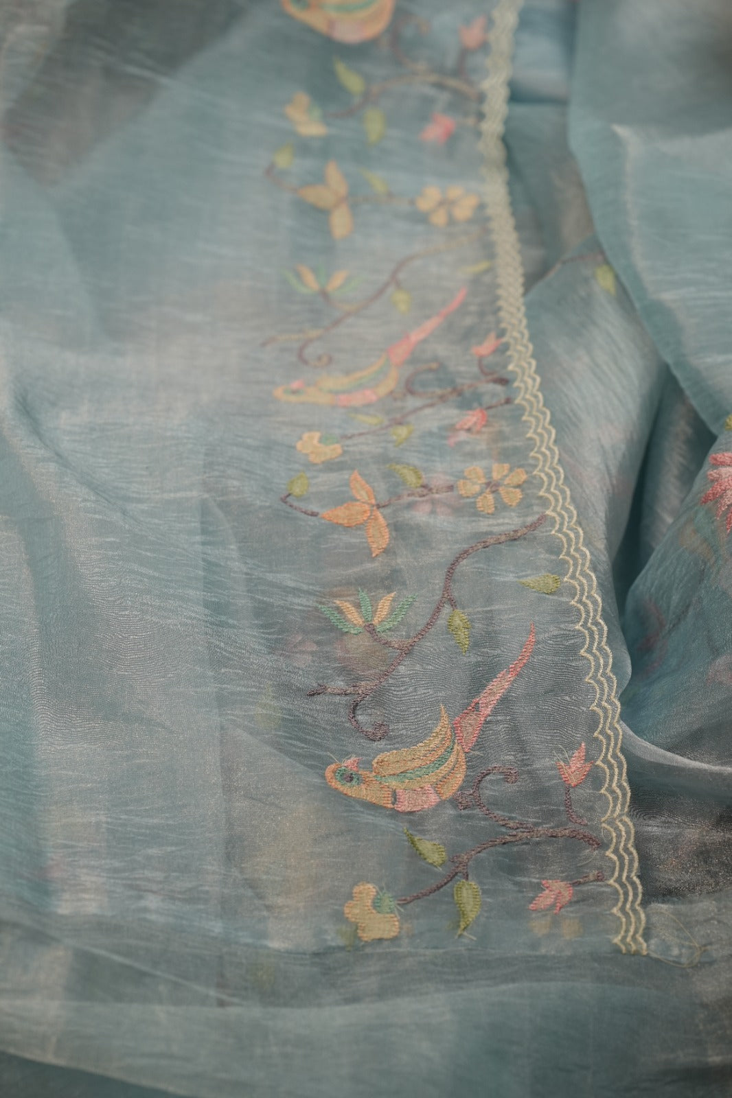 Crushed Organza Saree TSA0524