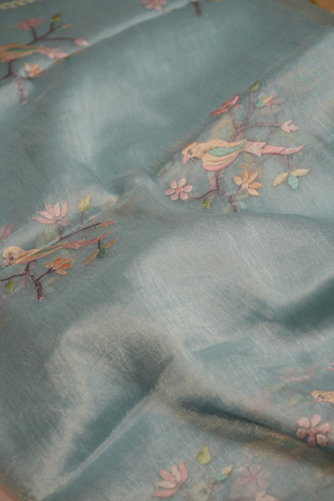 Crushed Organza Saree TSA0524
