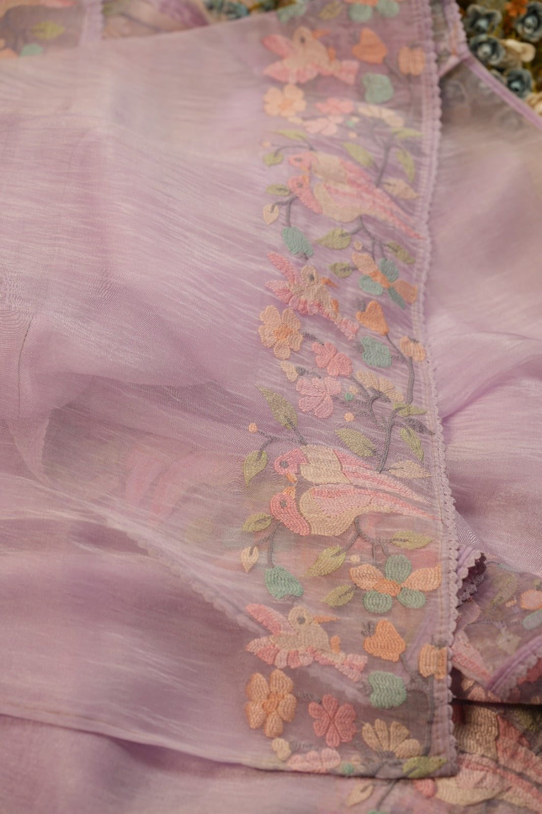 Crushed Organza Saree TSA0525