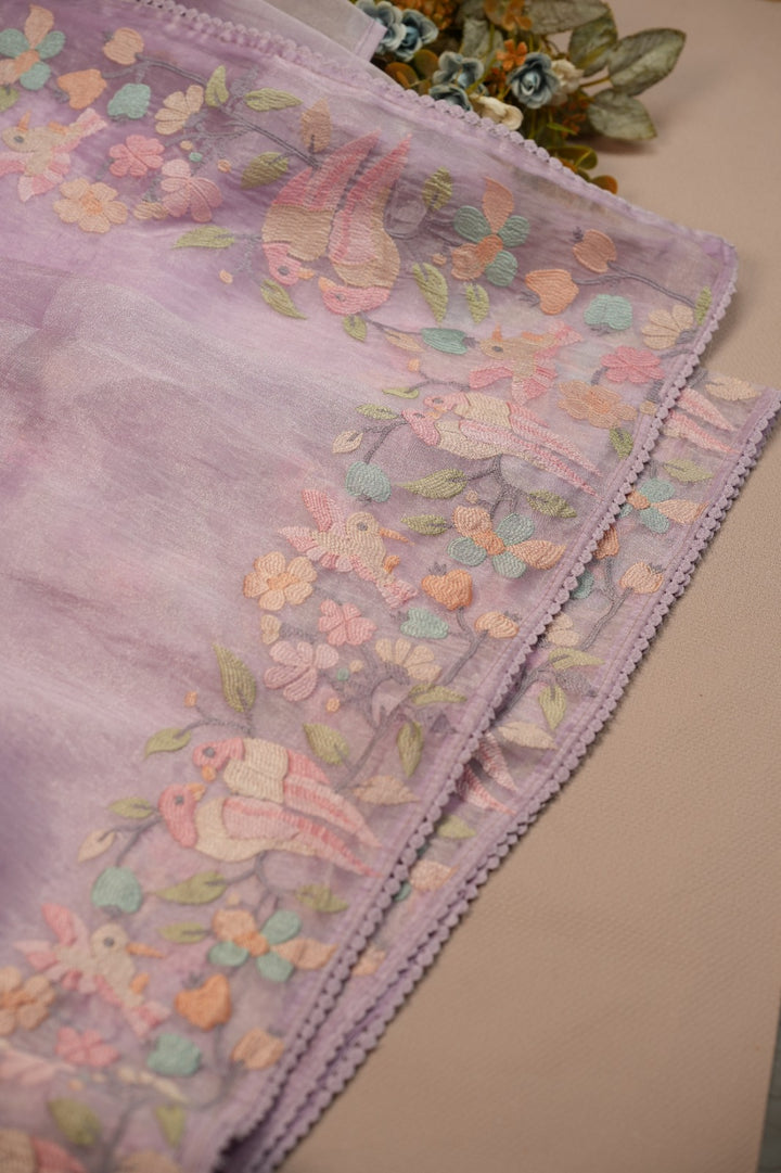 Crushed Organza Saree TSA0525