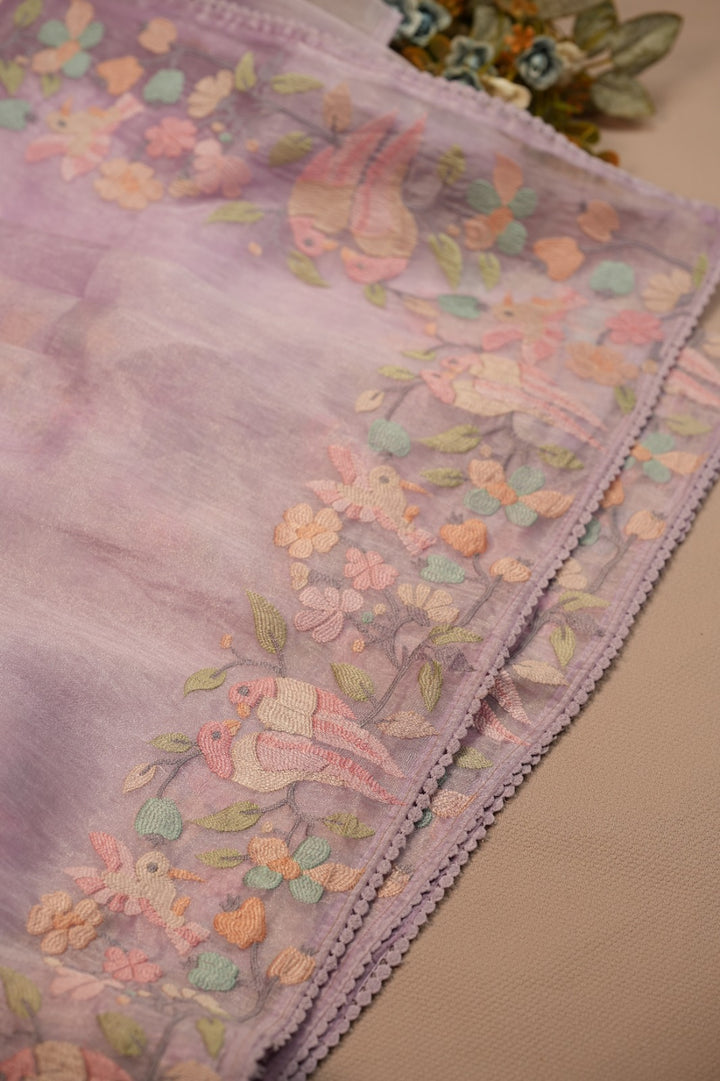 Crushed Organza Saree TSA0525