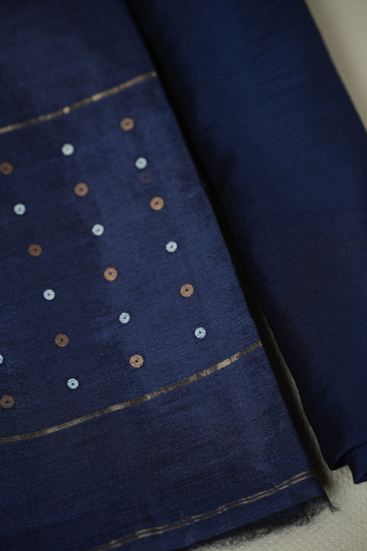 Tussar Salwar TSS5009 Navy Blue