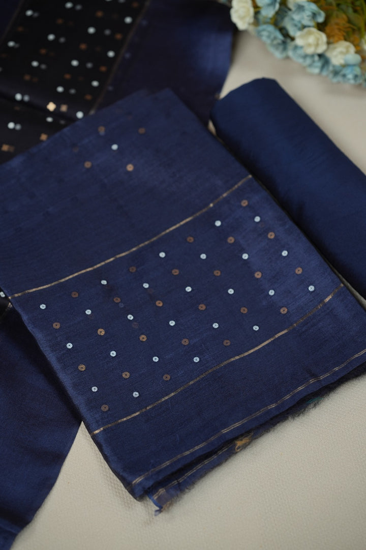 Tussar Salwar TSS5009 Navy Blue