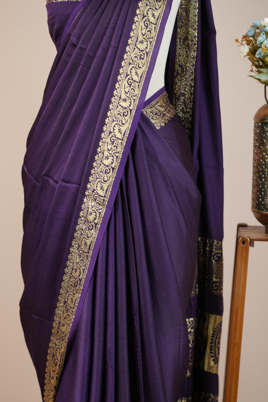 Modal Satin Saree TSA0563