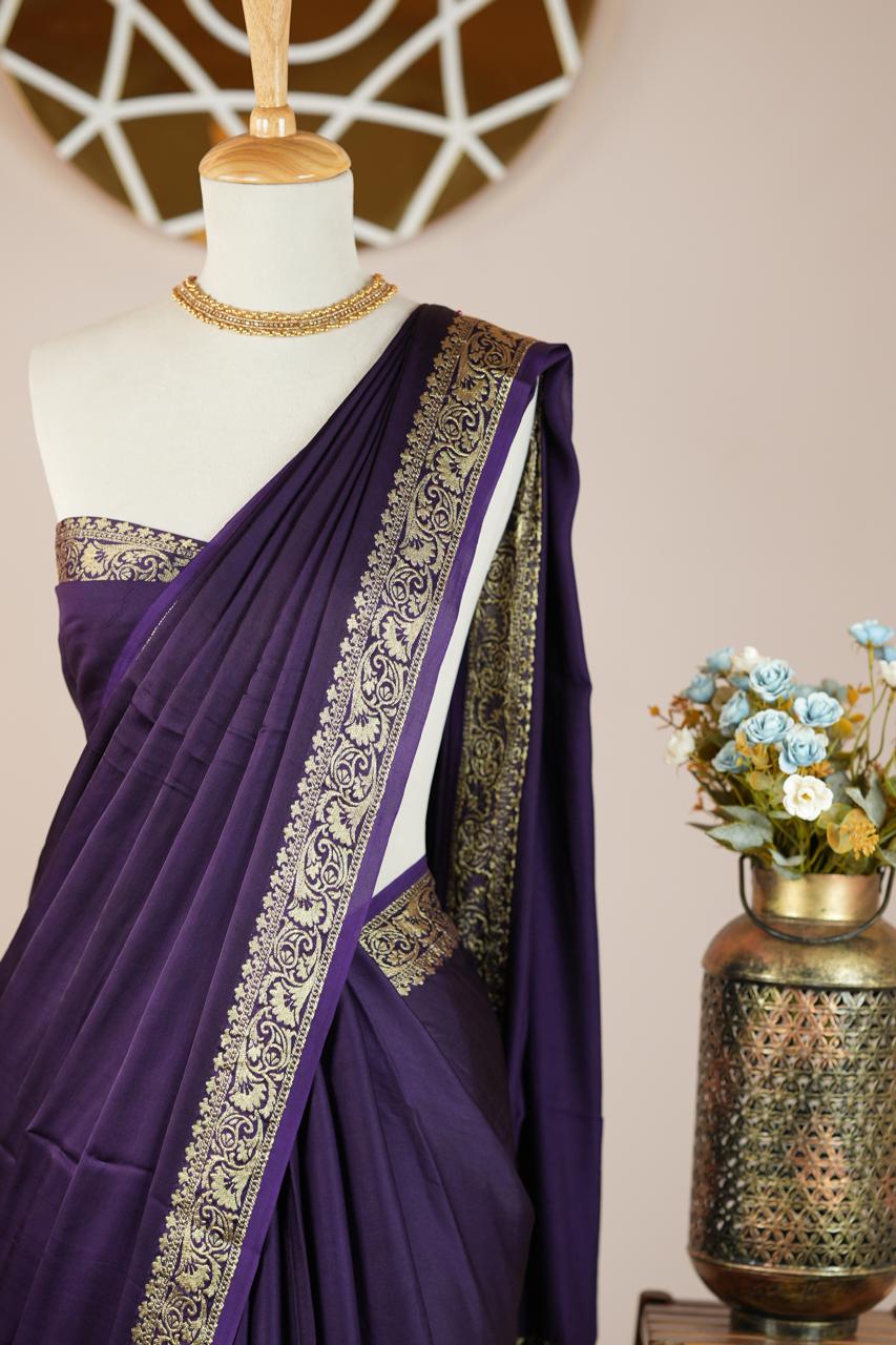 Modal Satin Saree TSA0563