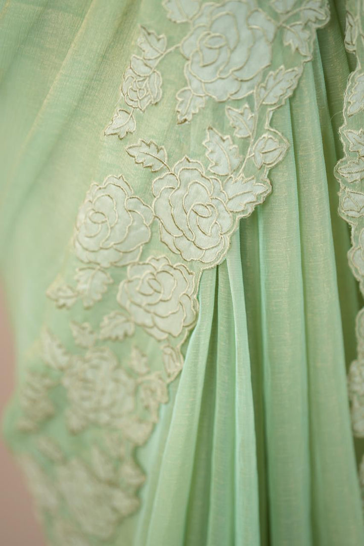 Crushed Chinnon Saree TSA0564