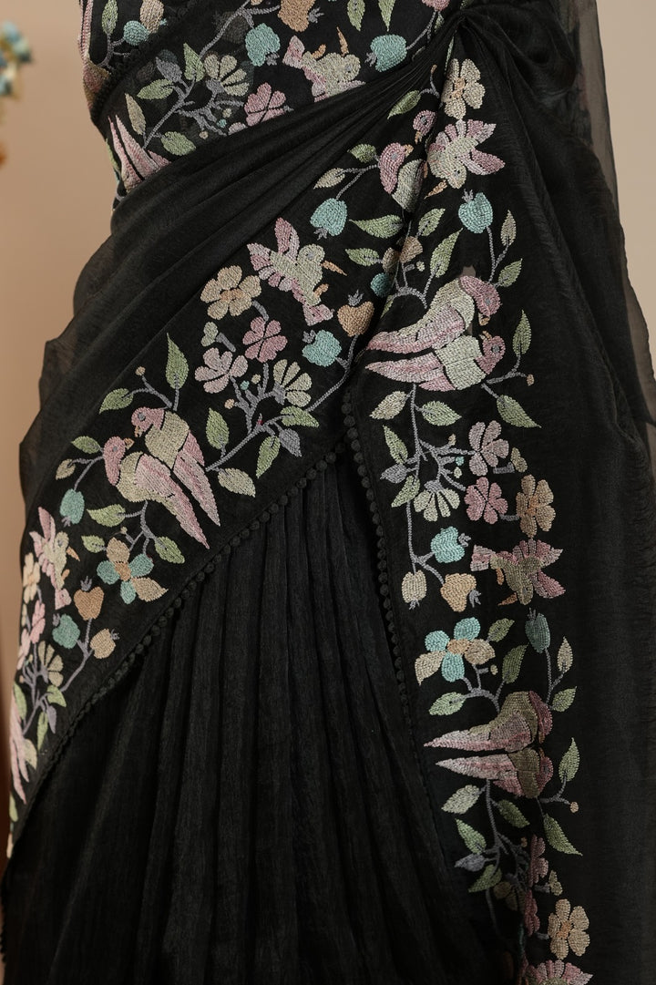 Crushed Organza Saree TSA0581