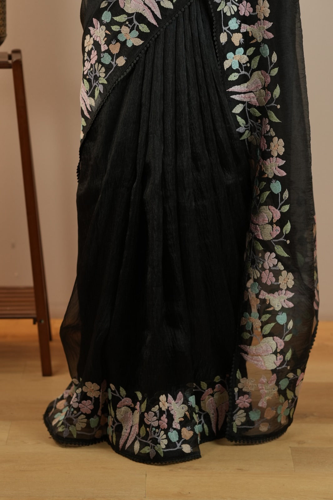 Crushed Organza Saree TSA0581