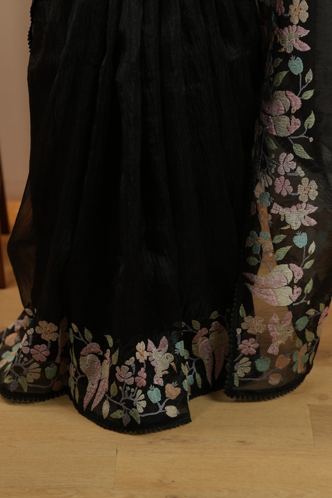 Crushed Organza Saree TSA0581