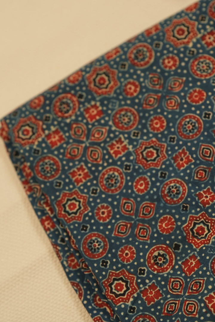 Pure Ajrakh Print Chanderi Material TRF0634 - 2.5 Meter