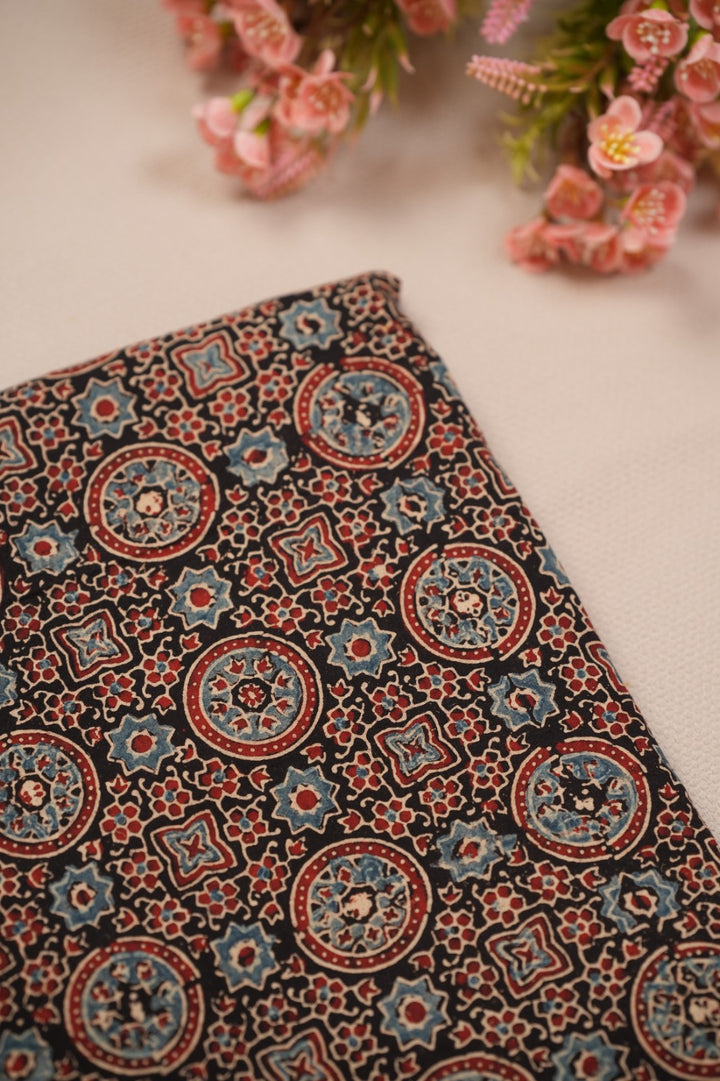Pure Ajrakh Print Chanderi Material TRF0635 - 2.5 Meter