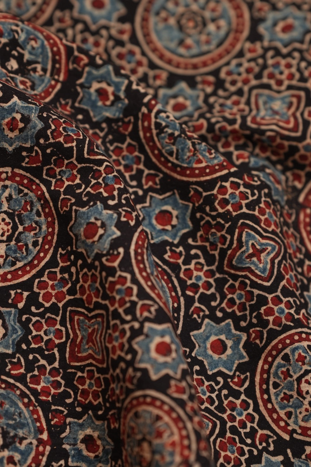 Pure Ajrakh Print Chanderi Material TRF0635 - 2.5 Meter