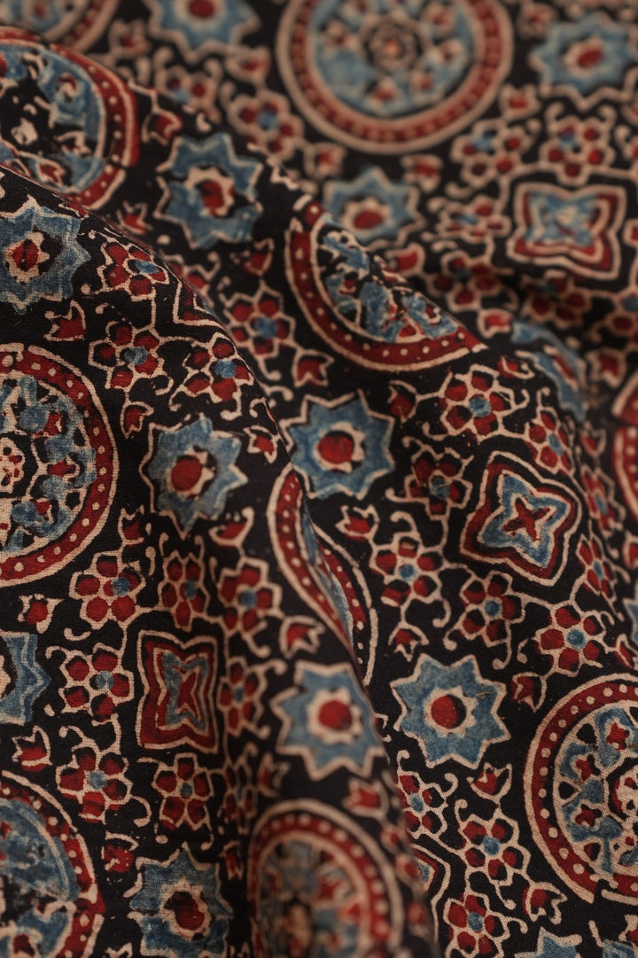 Pure Ajrakh Print Chanderi Material TRF0635 - 2.5 Meter