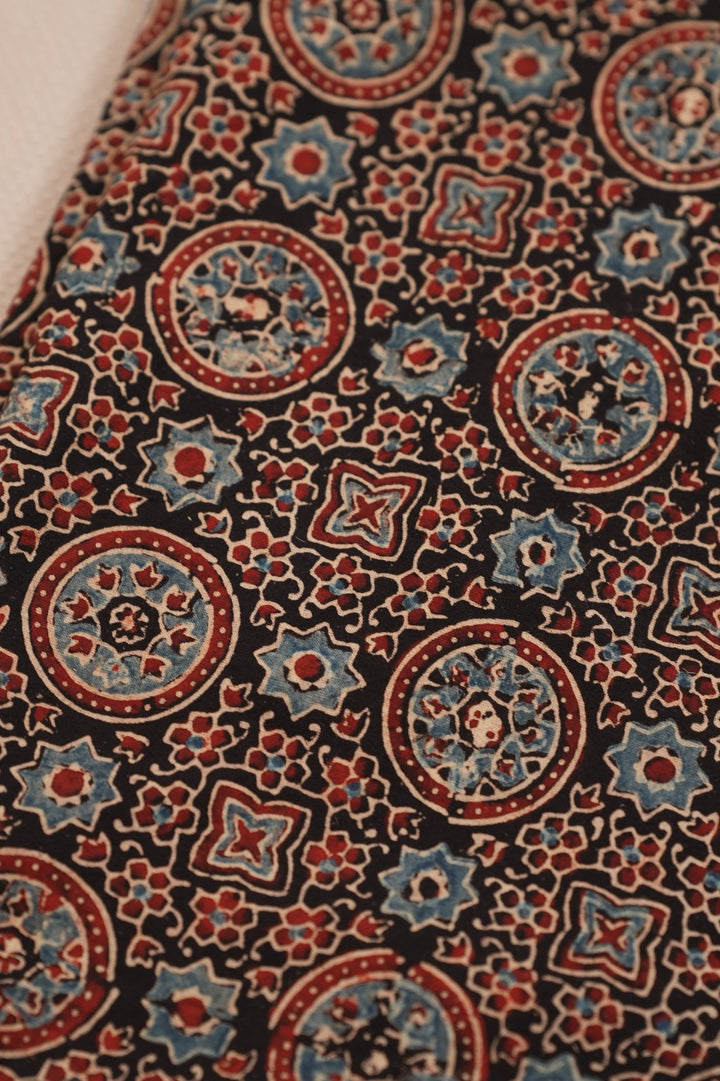 Pure Ajrakh Print Chanderi Material TRF0635 - 2.5 Meter