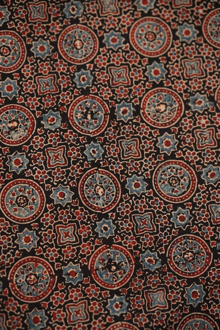 Pure Ajrakh Print Chanderi Material TRF0635 - 2.5 Meter