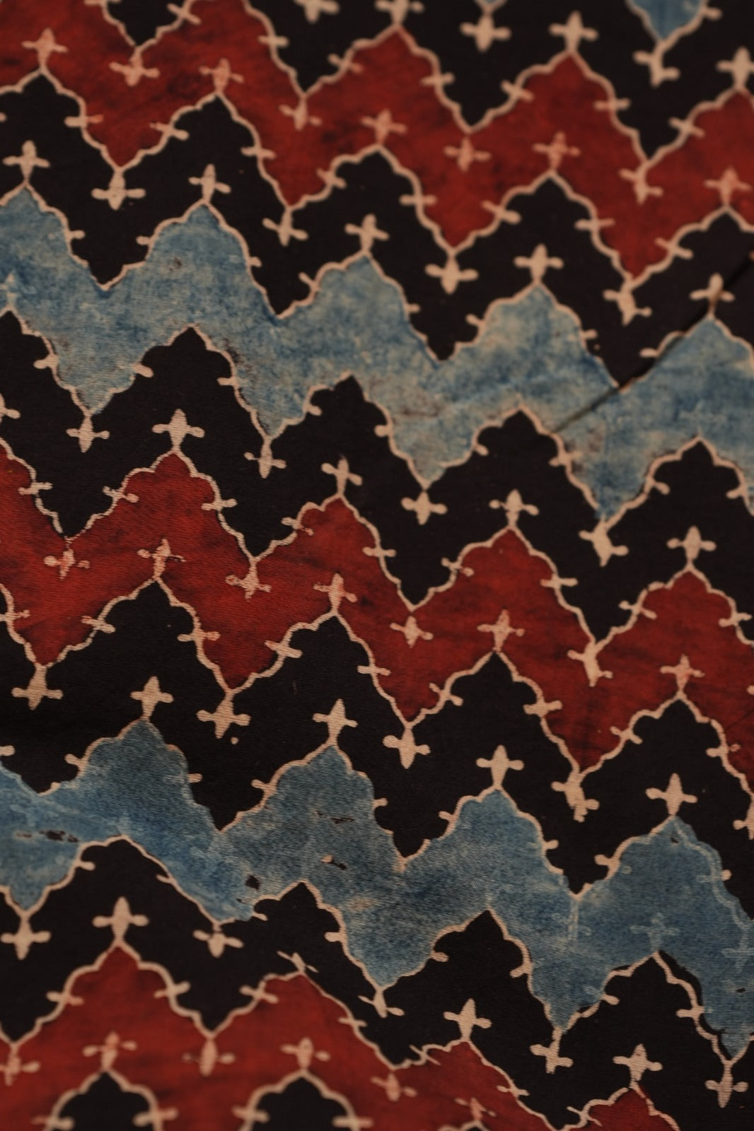 Pure Ajrakh Print Chanderi Material TRF0637 - 2.5 Meter