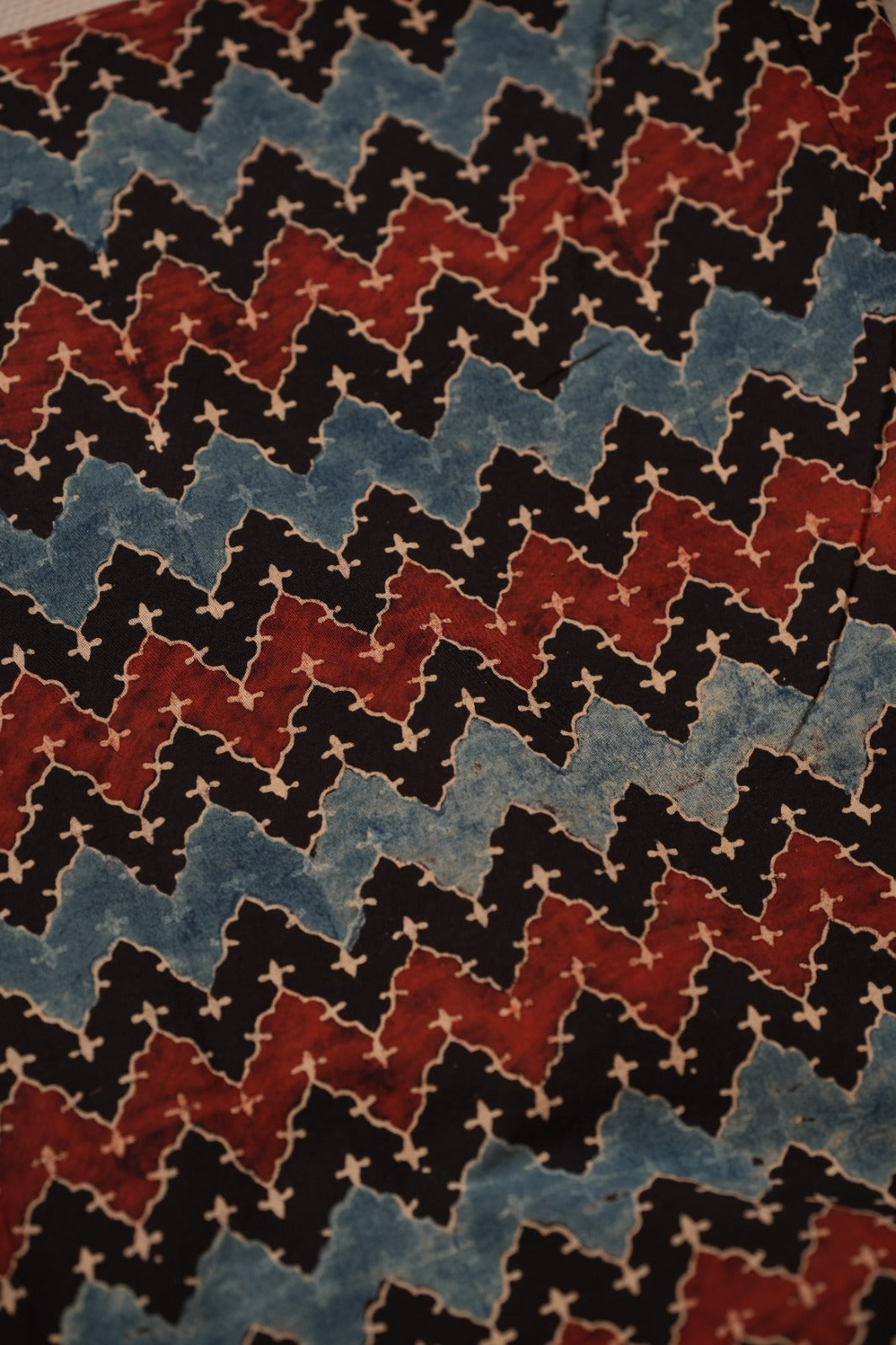 Pure Ajrakh Print Chanderi Material TRF0637 - 2.5 Meter