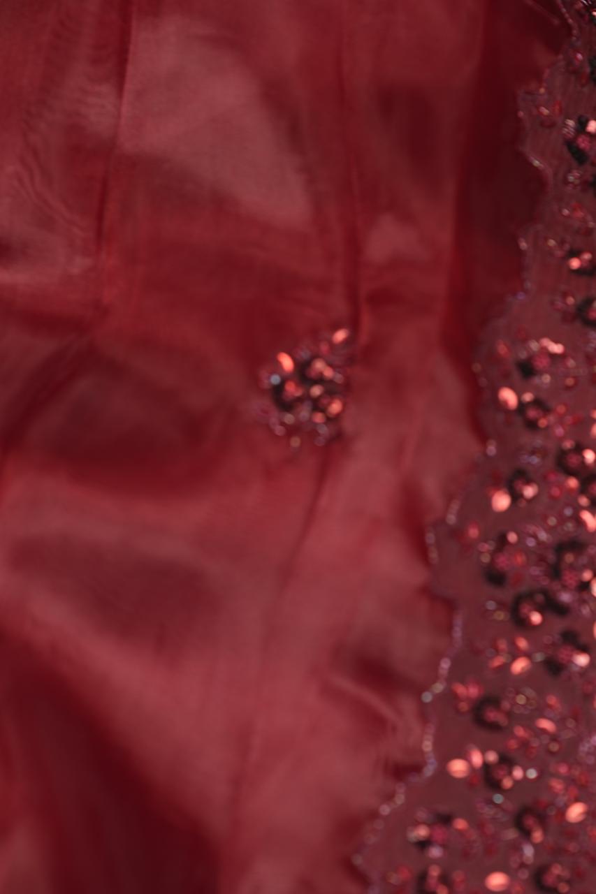 Glass Organza Saree TSA5126