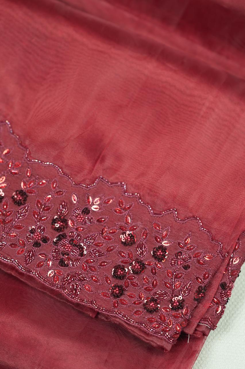 Glass Organza Saree TSA5126