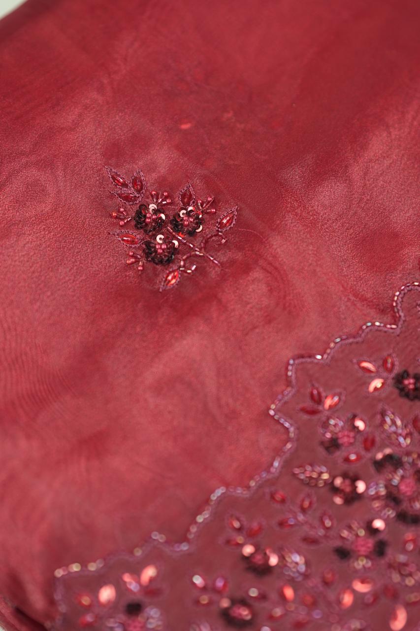 Glass Organza Saree TSA5126