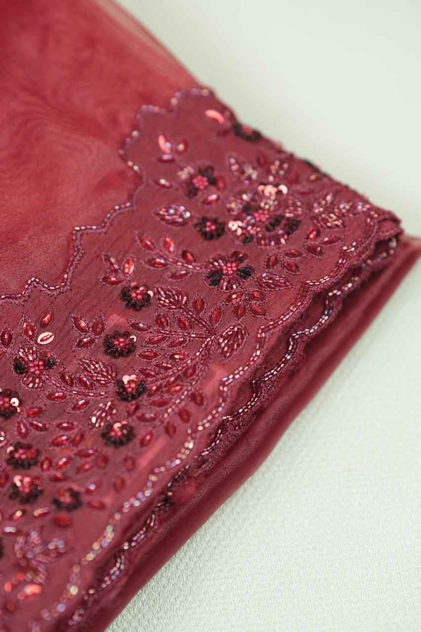 Glass Organza Saree TSA5126
