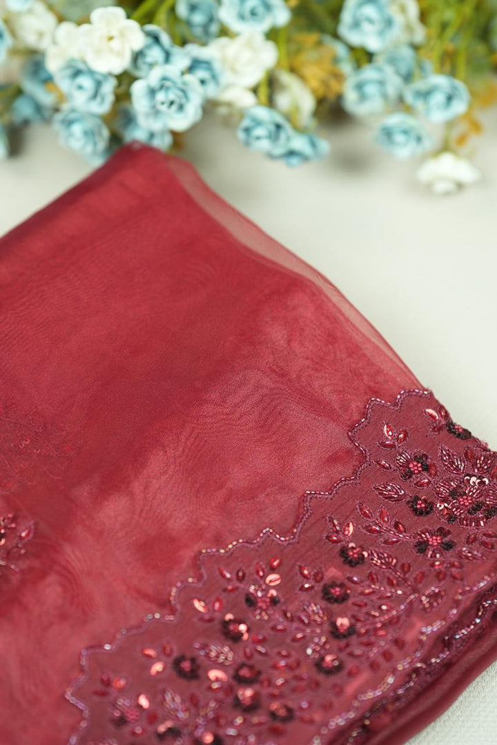 Glass Organza Saree TSA5126