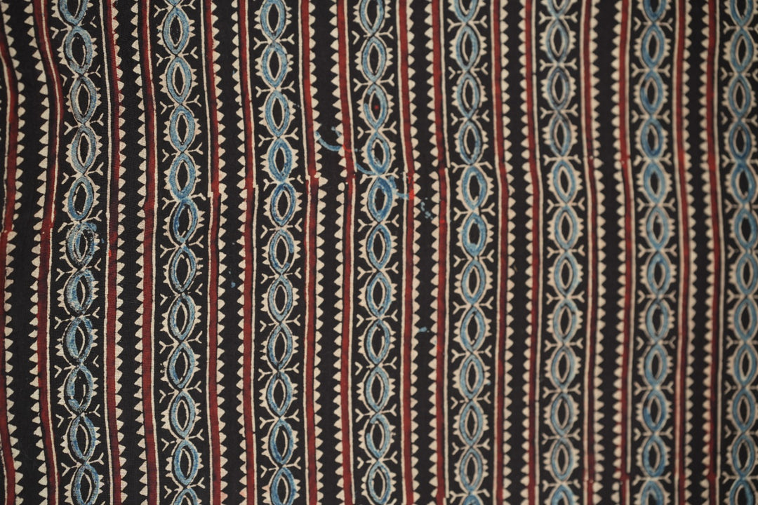 Pure Ajrakh Print Cotton Material TRF5140- 3 Meter