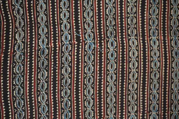 Pure Ajrakh Print Cotton Material TRF5140- 3 Meter