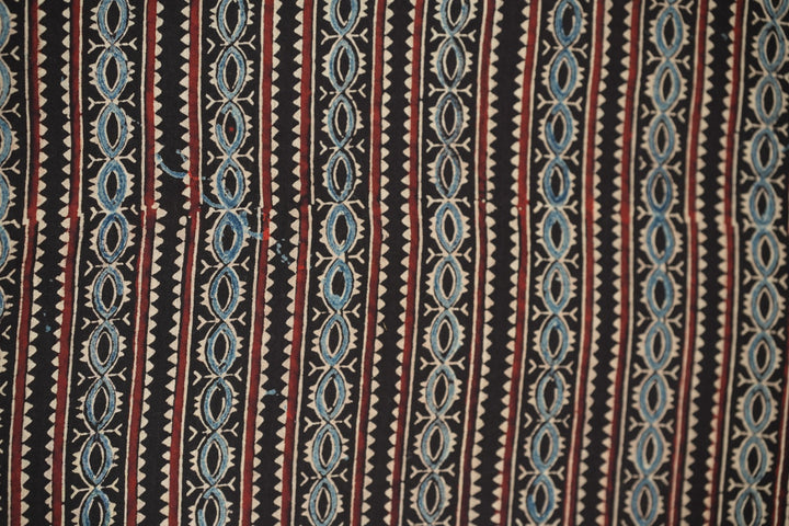 Pure Ajrakh Print Cotton Material TRF5140- 3 Meter