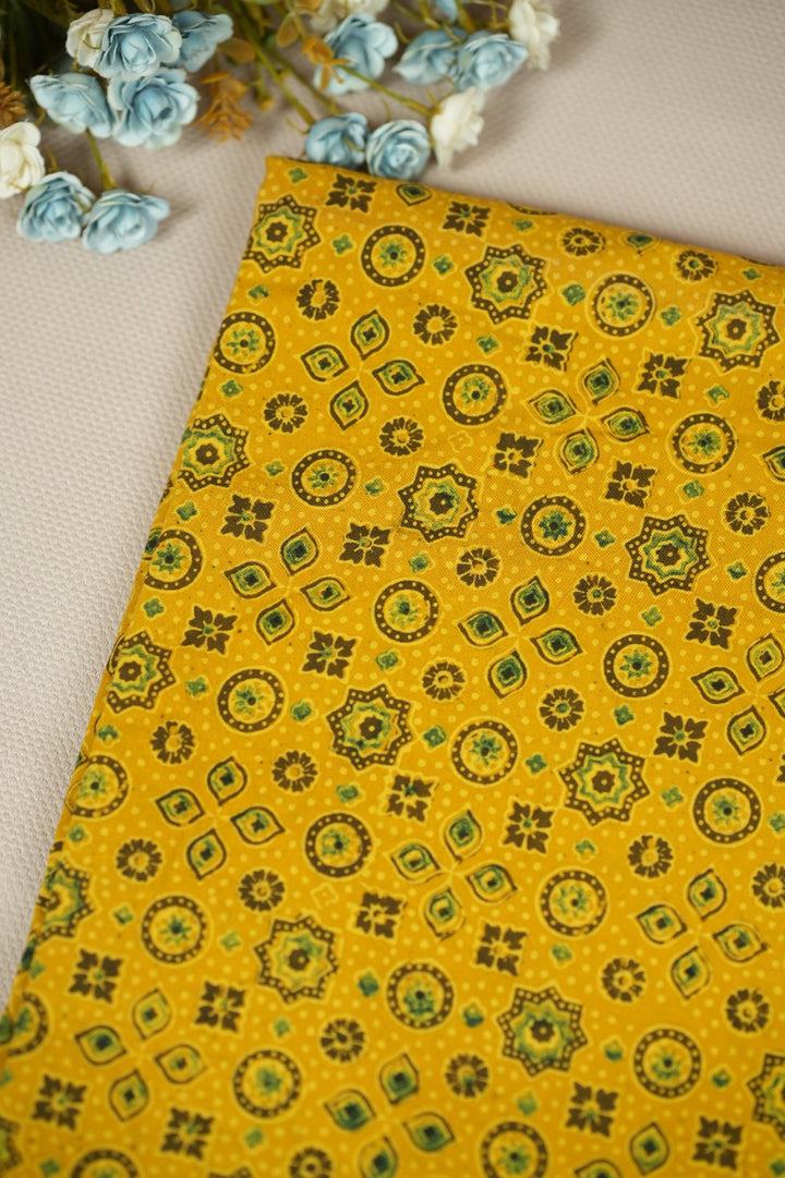 Pure Ajrakh Print Cotton Material TRF5140 - 3 Meter