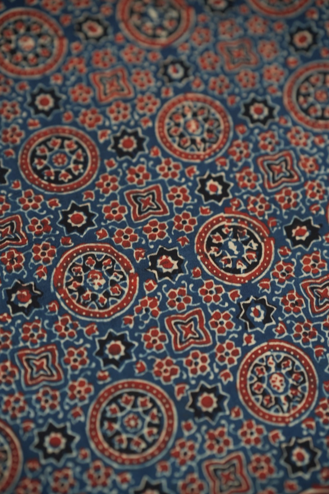 Pure Ajrakh Print Cotton Material TRF5140 - 2.75 Meter