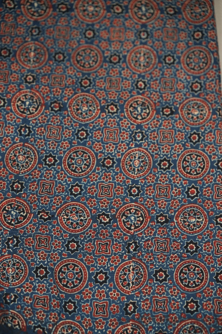Pure Ajrakh Print Cotton Material TRF5140 - 2.75 Meter