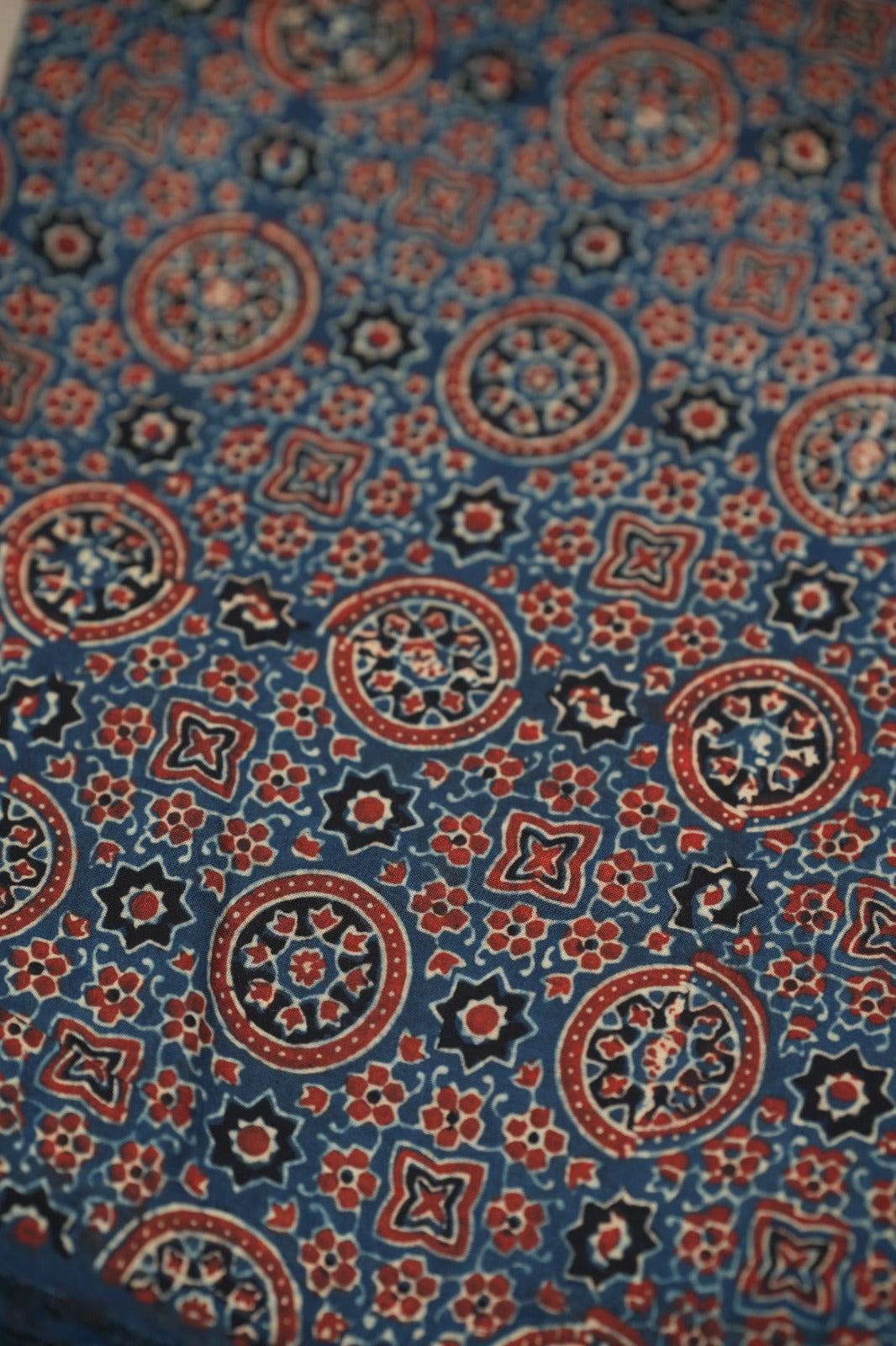 Pure Ajrakh Print Cotton Material TRF5140 - 2.75 Meter