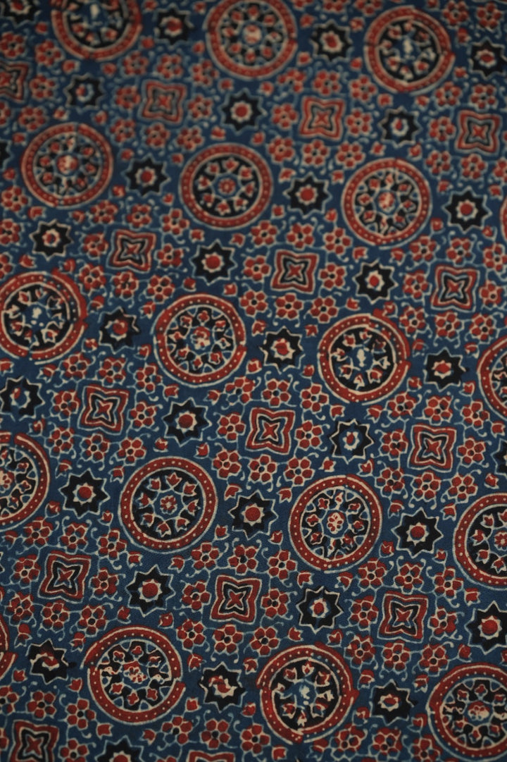 Pure Ajrakh Print Cotton Material TRF5140 - 2 Meter