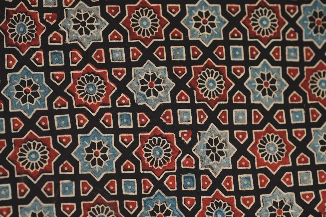 Pure Ajrakh Print Cotton Material TRF5140 - 2  Meter