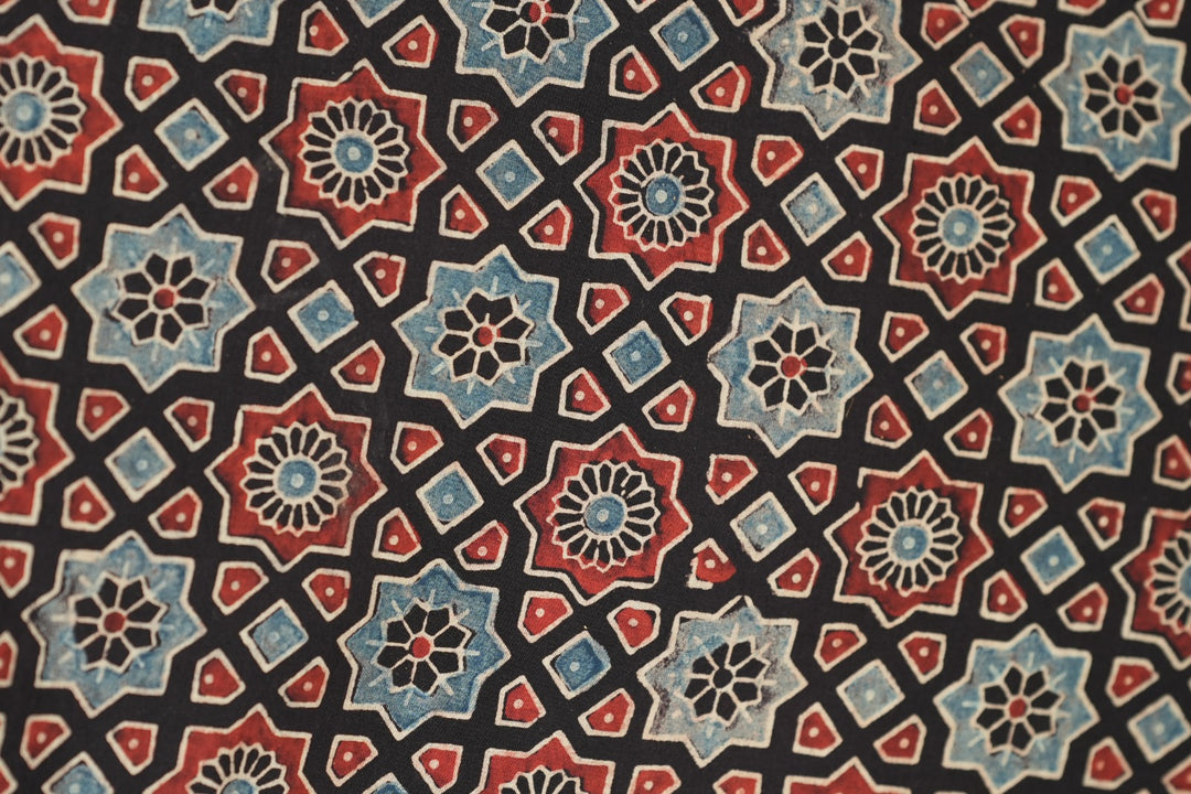 Pure Ajrakh Print Cotton Material TRF5140 - 2  Meter