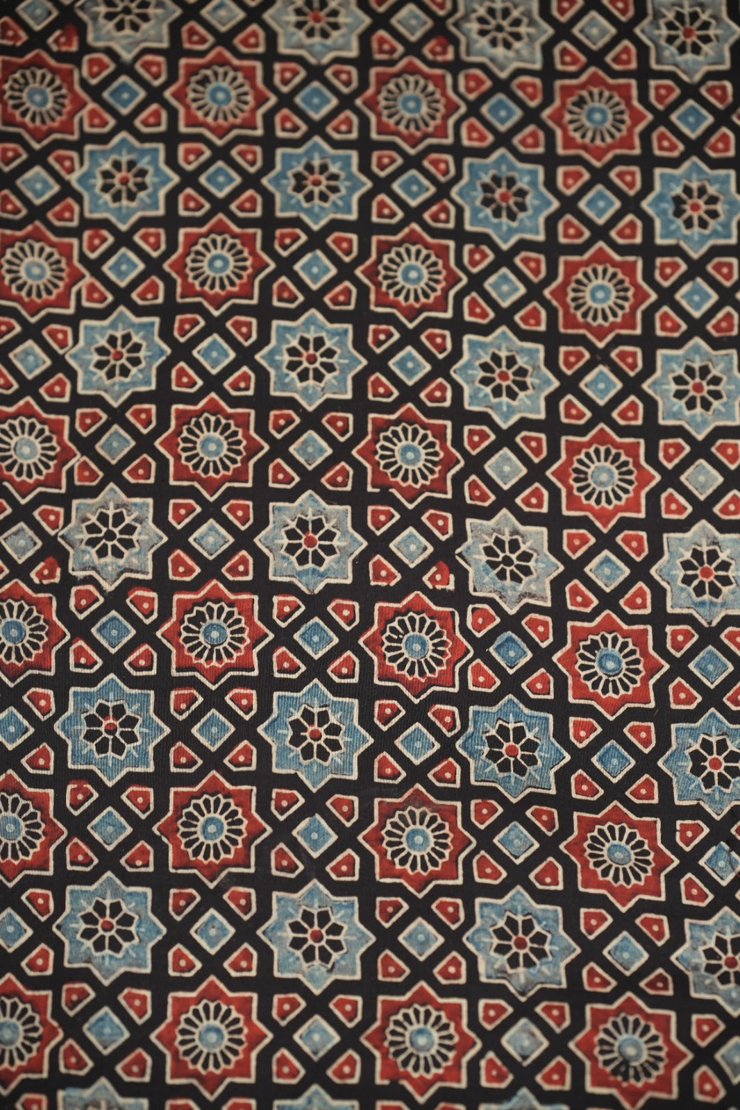 Pure Ajrakh Print Cotton Material TRF5140 - 2 .75 Meter