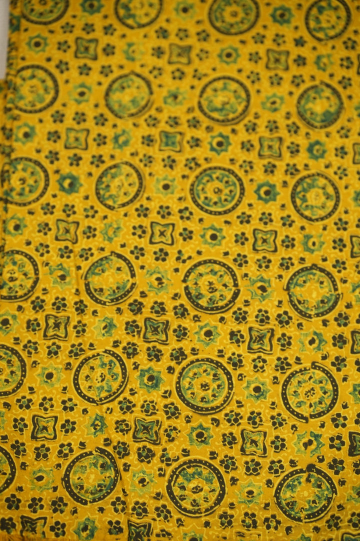 Pure Ajrakh Print Cotton Material TRF5140 - 2 .75 Meter