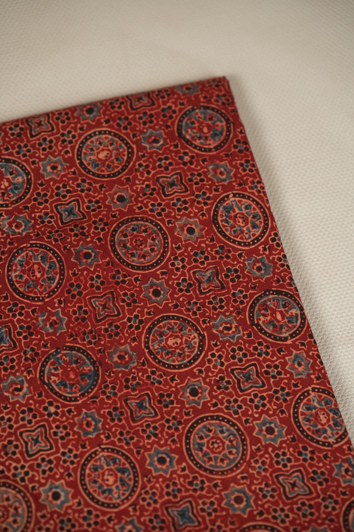 Pure Ajrakh Print Cotton Material TRF5140 - 2  Meter