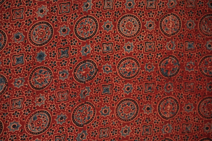 Pure Ajrakh Print Cotton Material TRF5140 - 2  Meter