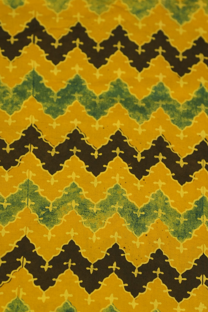 Pure Ajrakh Print Cotton Material TRF5140 - 3 Meter